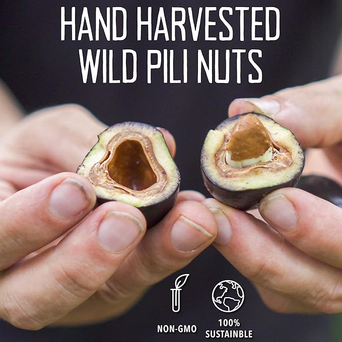 Pili Hunters - Wild Sprouted Pili Nuts, Pink Himalayan Salt, 5oz Bag, Keto/Paleo/Vegan Snacks, Low