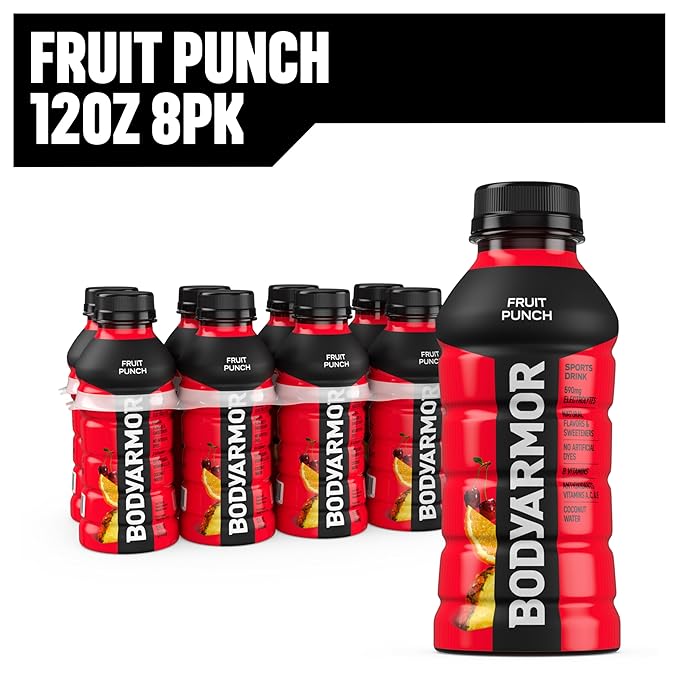 BODYARMOR Sports Drink Sports Beverage, Fruit Punch, 12 Fl Oz (Pack of 8)