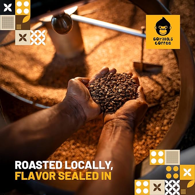 Gorilla's Coffee 100% Arabica - Medium Roast Ground Coffee, Fair Trade, Smooth, Balanced, Aromatic
