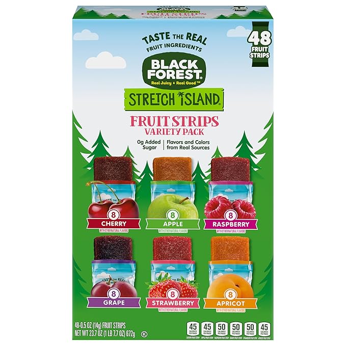 Black Forest, Stretch Island, Fruit Strips, Cherry, Apple, Raspberry, Grape, Strawberry, and