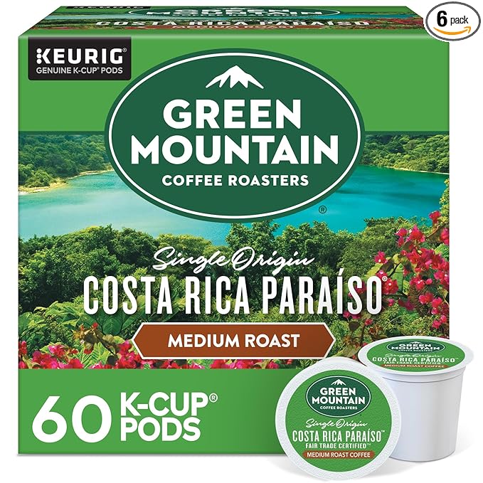 Green Mountain Coffee Roasters Costa Rica Paraiso, Keurig Single Serve K-Cup Pods, Medium Roast