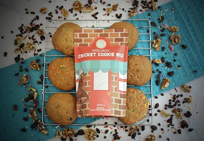 Tricky Cricky Cricket Protein Cookie Mix - USA Handmade Edible Cricket Flour Cookie Mix - Real USA