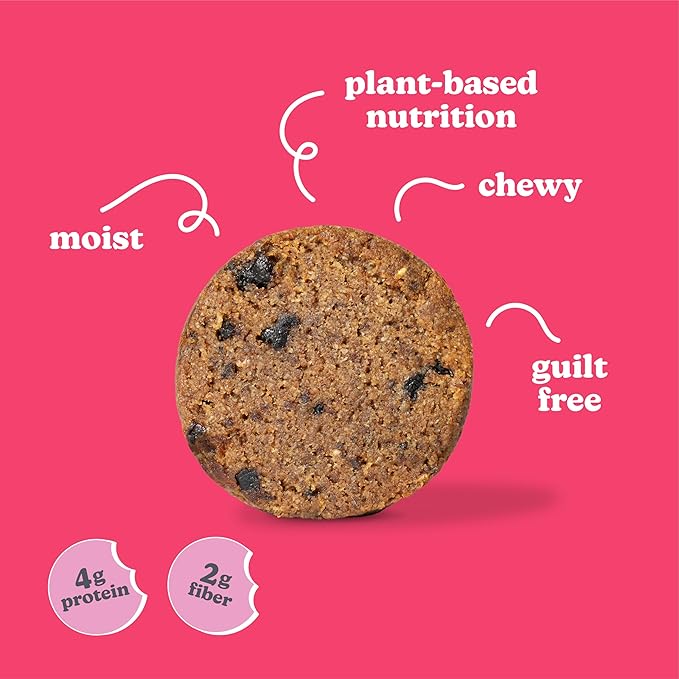 Love + Chew Soft Baked Protein Cookies, Gluten Free | (18) Count Cherry Almond Minis | Vegan
