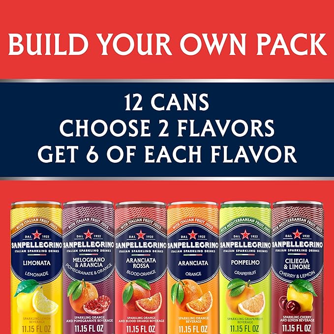 Sanpellegrino Italian Sparkling Drinks, Build Your Own Variety Pack, Sparkling Fruit Beverage, Made