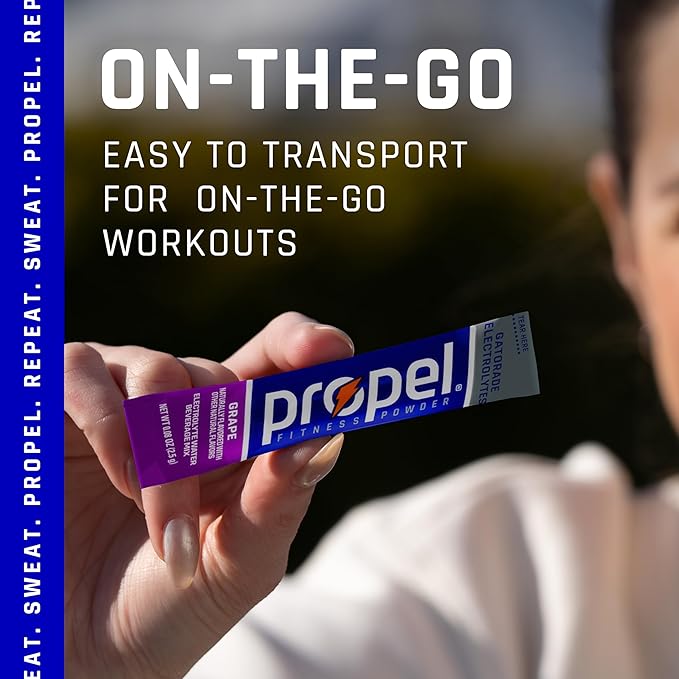 Propel Electrolyte Enhanced Water Drink Mix Powder Packets, Grape, Zero Calorie & Zero Sugar