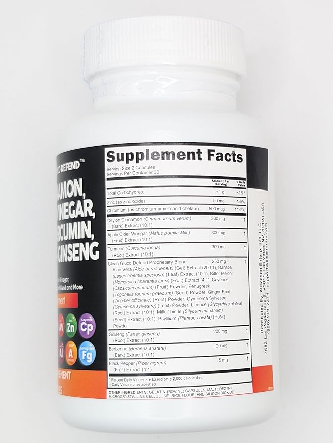 Clean Nutraceuticals Ceylon Cinnamon Turmeric Apple Cider Vinegar Ginseng Berberine Plus Bitter