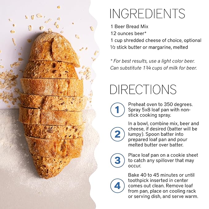 Southern Living Gourmet Beer Bread Mix, Easy-to-Bake Delight, Perfect for Potlucks & Parties