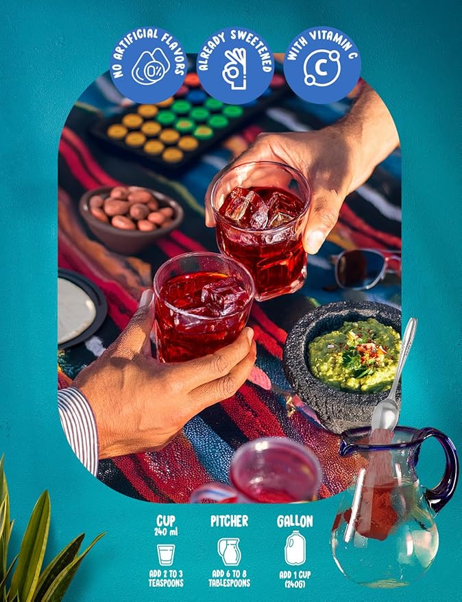 Klass Aguas Frescas |Drink Mix Hibiscus | Flavors From Natural Sources, No Artificial Flavors, With