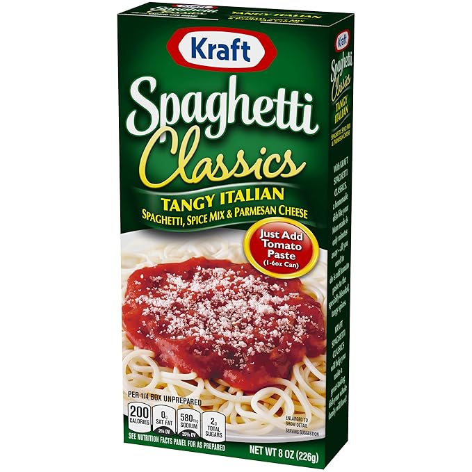 Kraft Tangy Italian Spaghetti Spice Mix & Parm - 8 Ounce (Pack of 3)