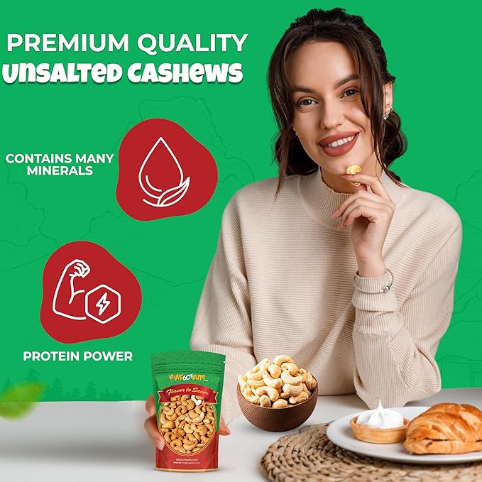 We Got Nuts Roasted Unsalted Cashews 4 Lb.
