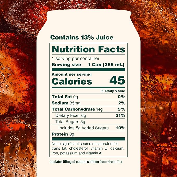 OLIPOP Prebiotic Soda Pop, Cherry Cola, Pantry Pack Packed with Prebiotics, Fiber, and Botanicals