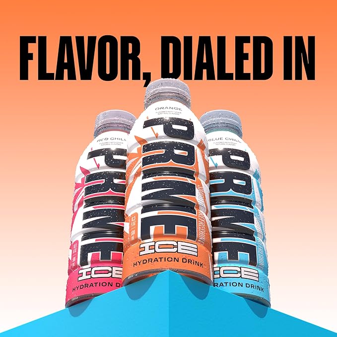 PRIME Hydration ICE ORANGE, Sports Drinks, Electrolyte Enhanced for Ultimate Hydration, 250mg