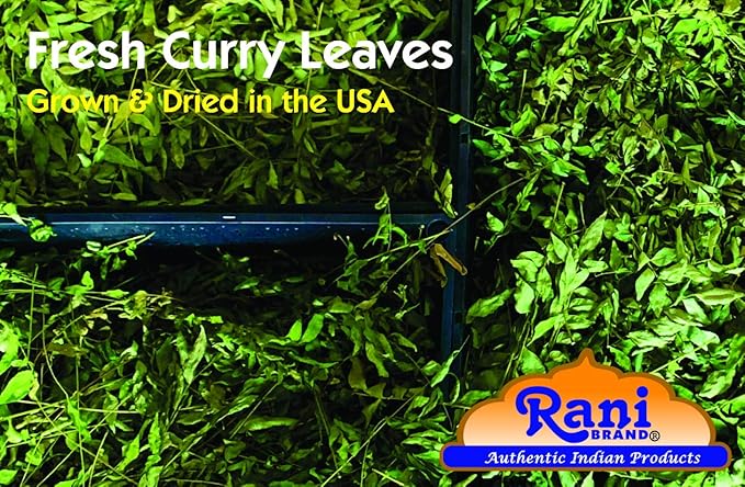 Rani Dried Curry Whole Leaves (Kari Neem Patha) Indian Spice 0.21oz (6g) PET Jar ~ Non-irradiated |