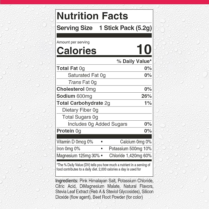 FITAID Hydrate Clean Electrolyte Mix, Zero Sugar, Balanced Electrolyte Ratios: 600mg Sodium, 500mg