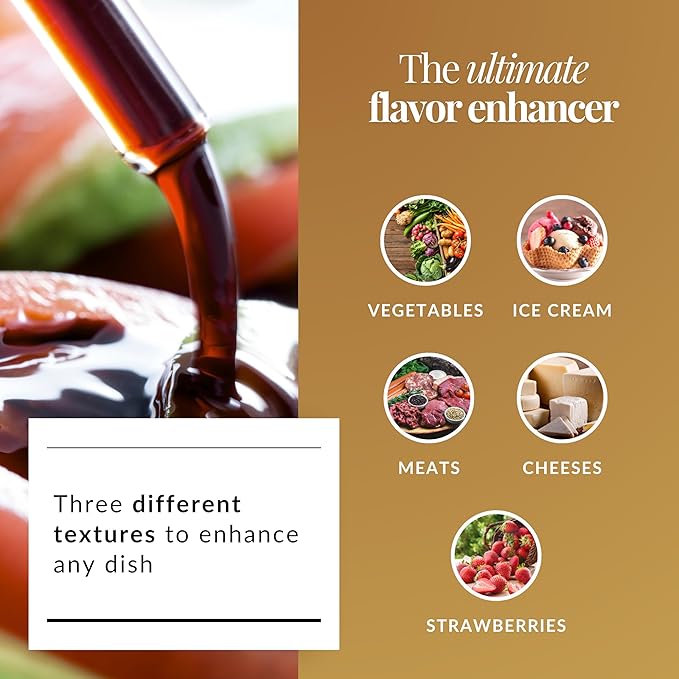 MANICARDI Set of 3 Condiments with Balsamic Vinegar of Modena PGI - Selected with Three Different