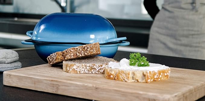 LoafNest: Incredibly Easy Artisan Bread Kit. Cast Iron Dutch Oven [Compact 2 qt size] and