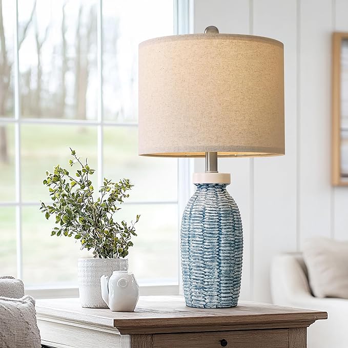 22.75" Table Lamps for Bedroom Living Room Boho Lamp Set of 2 Farmhouse Lamp Bedside Nightstand