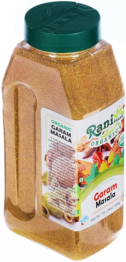 Rani Organic Garam Masala (7-Spice North Indian Spices Blend) 16oz (1lb) 454g PET Jar ~ All Natural