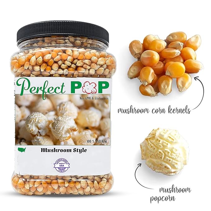 Concession Essentials Premium Gourmet Mushroom Extra Large Popcorn Kernels - 4lbs