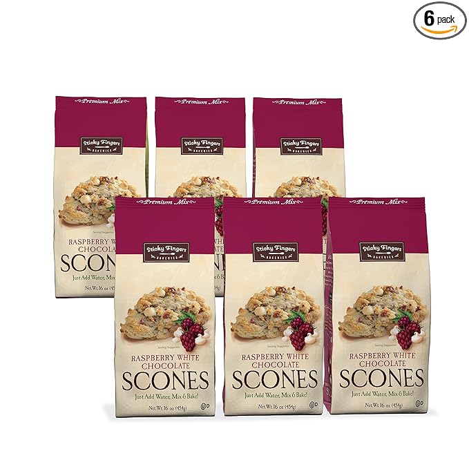 English Scone Mix, Raspberry White Chocolate by Sticky Fingers Bakeries ??Easy to Make English