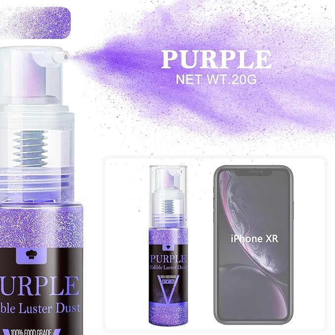 Edible Glitter Spray - 20g Luster Dust Edible Glimmer Powder for Sparkling Cocktails, Cake