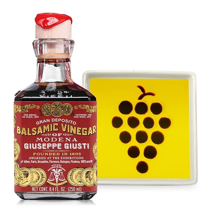 Bellina Gourmet Balsamic Gift Set - Bread Dipping Set with Giuseppe Giusti Balsamic Vinegar of