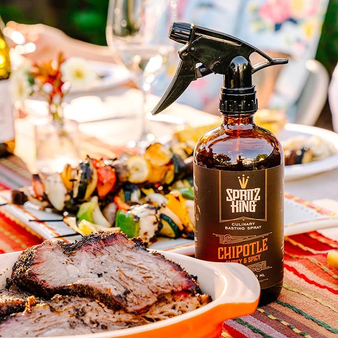 Spritz King Culinary Basting Spray: For Grilling, Smoking, Air Frying - Delicious Dark Bark