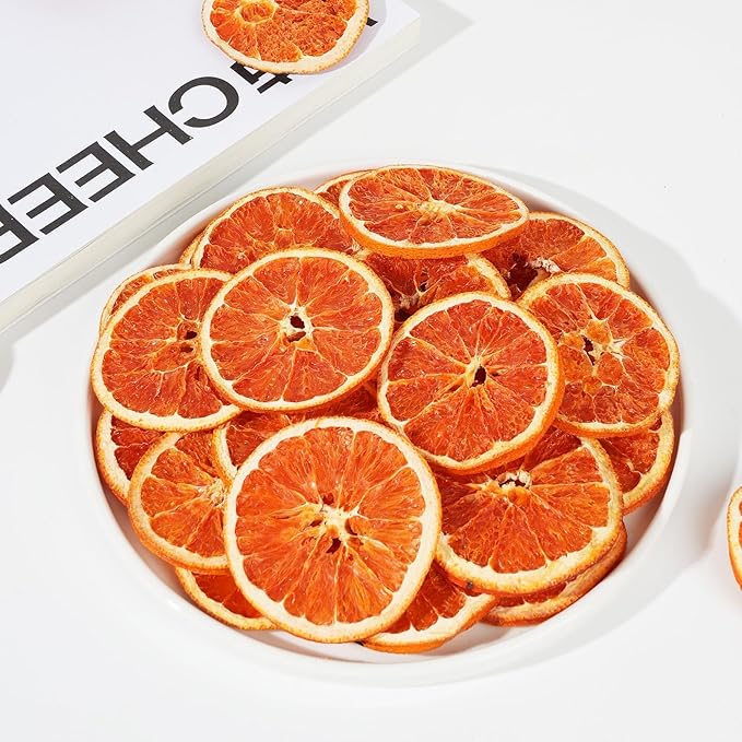 Dried Blood Orange Slices, Dehydrated Blood Orange Slices for Cocktails Garnish/Fruit