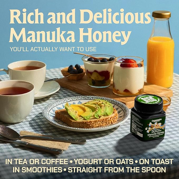 Caramanuka Manuka Honey MGO 500 – 100% Raw & Unfiltered Australian Honey, Independently Lab-Tested