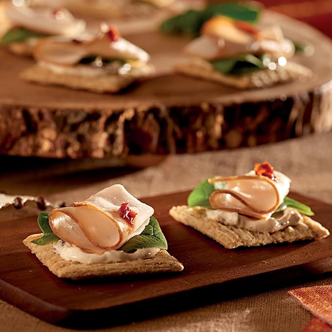 Triscuit Four Cheese & Herb Whole Grain Wheat Crackers, Lunch Snacks, Bulk Snack Crackers, 6 - 8.5