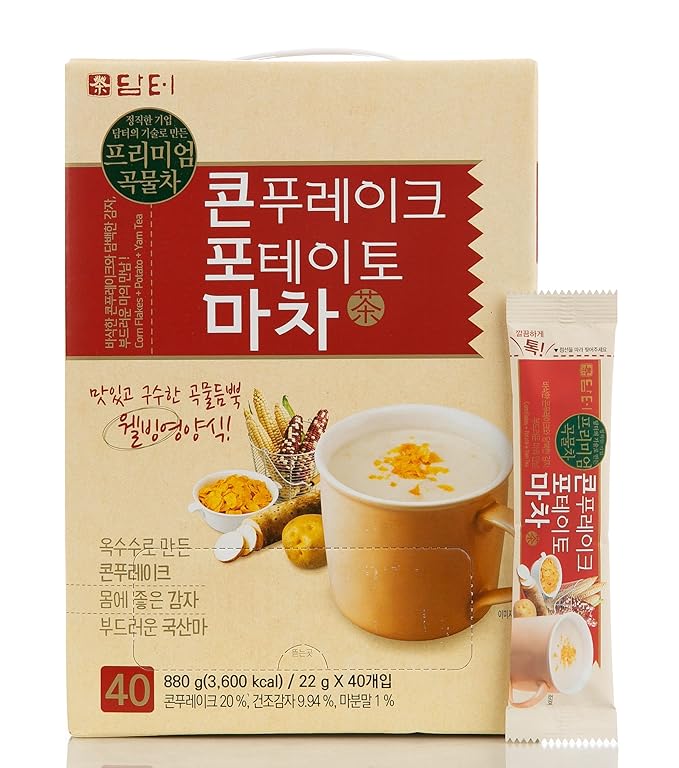 Damtuh Misugaru – Korean Meal Replacement Breakfast Cereal Powder with Corn Flakes, Potato Flakes &