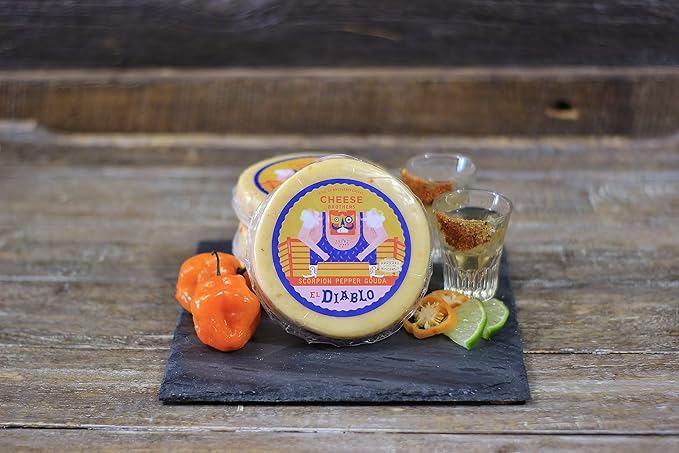 Cheese Bros. Spicy Cheese Lovers Gift Box | Fresh from Wisconsin | Gouda varieties include Honey