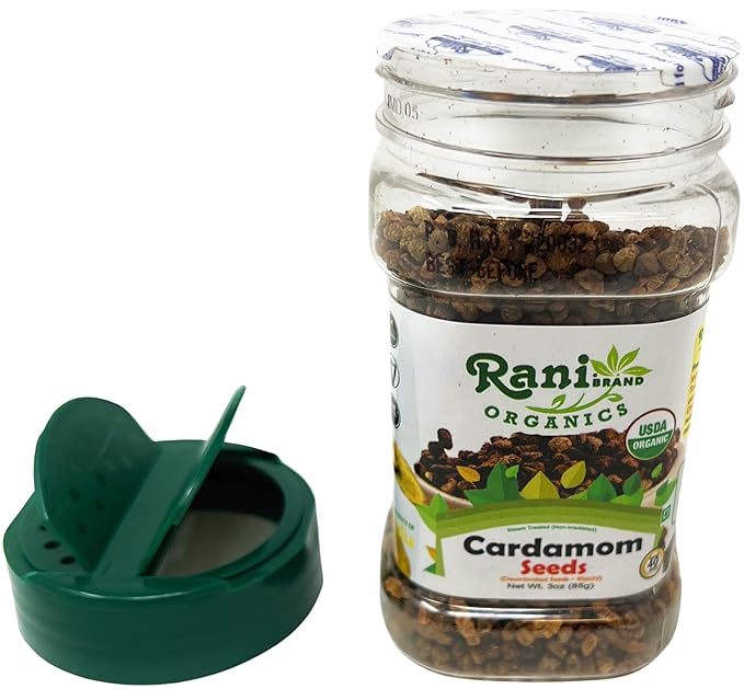 Rani Organic Cardamom (Elachi) Decorticated Seeds (from Green Cardamom) Indian Spice 3.5oz (100g)