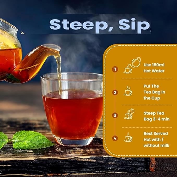 Goodwyn Assorted Herbal Tea Sampler Gift Set Box – 20 Tea Bags (Tulsi, Kahwa, Turmeric, Assam