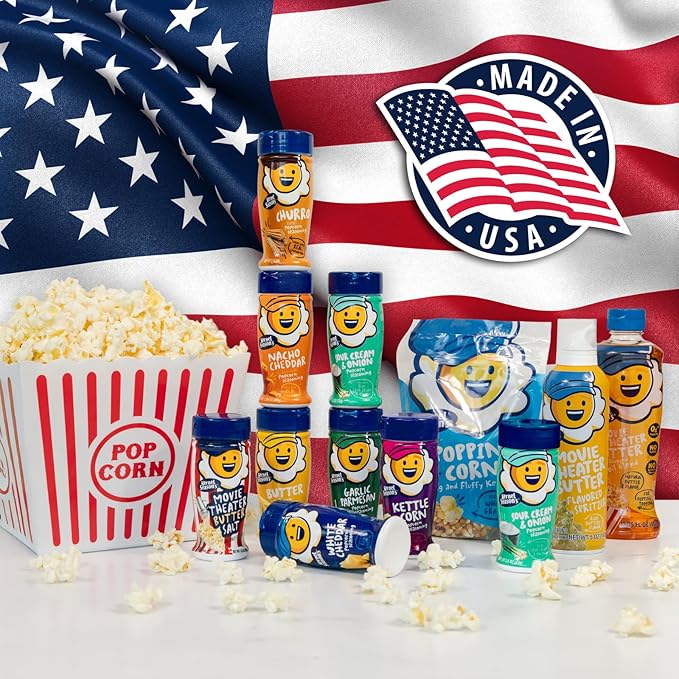 Kernel Season's Popcorn Seasoning Full Size Jars Variety Pack, Retail Sizes (Pack of 8)