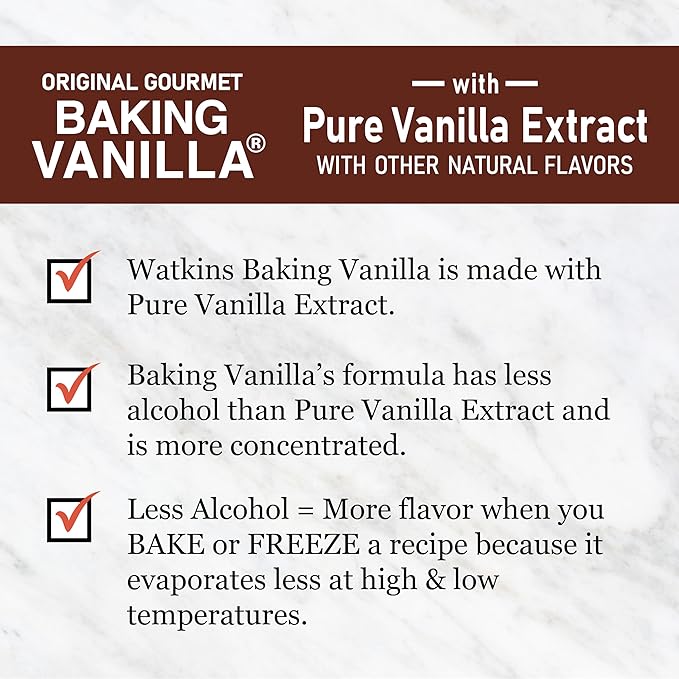 Watkins All Natural Original Gourmet Baking Vanilla with Pure Extract, 2 fl. oz. Bottle, 1-Pack