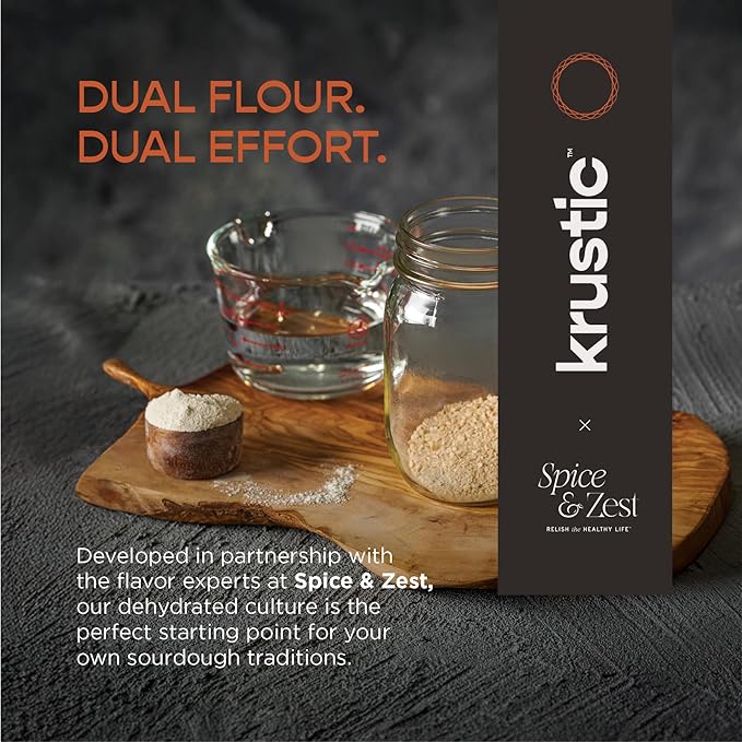 Dual-Flour Organic Sourdough Starter Culture - Fast-Activating Dehydrated Chips with Natural Wild