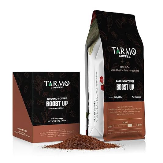 TARMO -BOOST UP | Low Acid ARABICA & ROBUSTA BLEND Ground Coffee | Specialty Vietnamese Coffee |