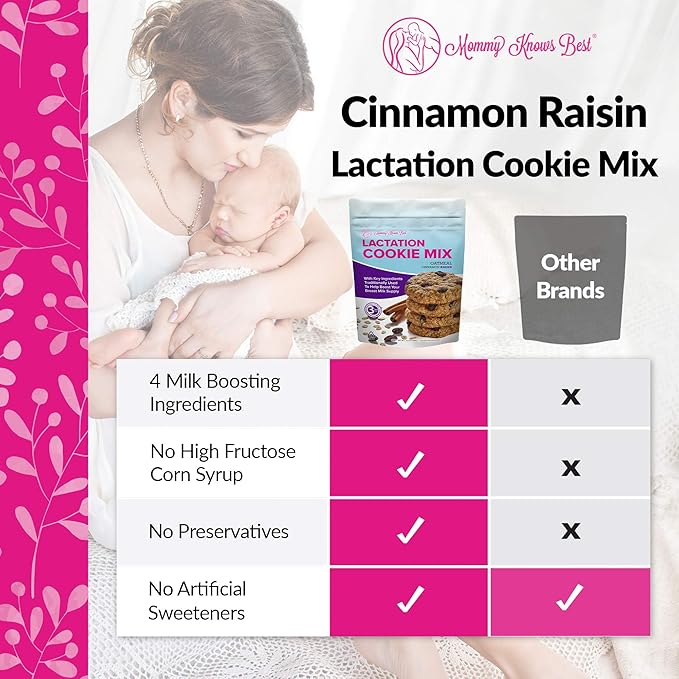 Lactation Cookies Mix - Oatmeal Breastfeeding Cookie Supplement Support for Breast Milk Supply
