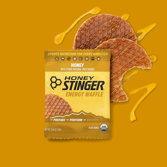 Honey Stinger Organic Energy Waffle Variety Pack, 12 Honey Waffles and 6 Vanilla, Nutritious