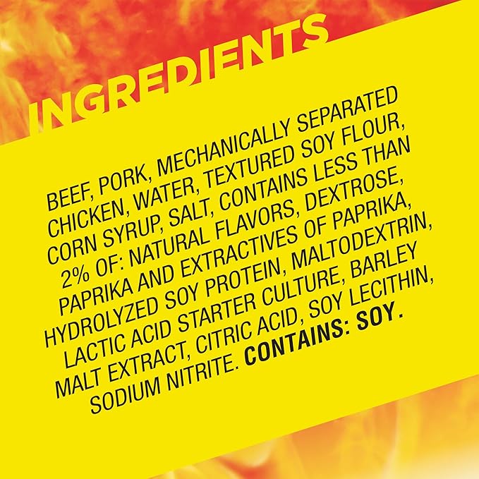 Slim Jim Smoked Meat Sticks, Original Flavor, 6g Protein Per Serving, Snack Size, Lunchbox Snack