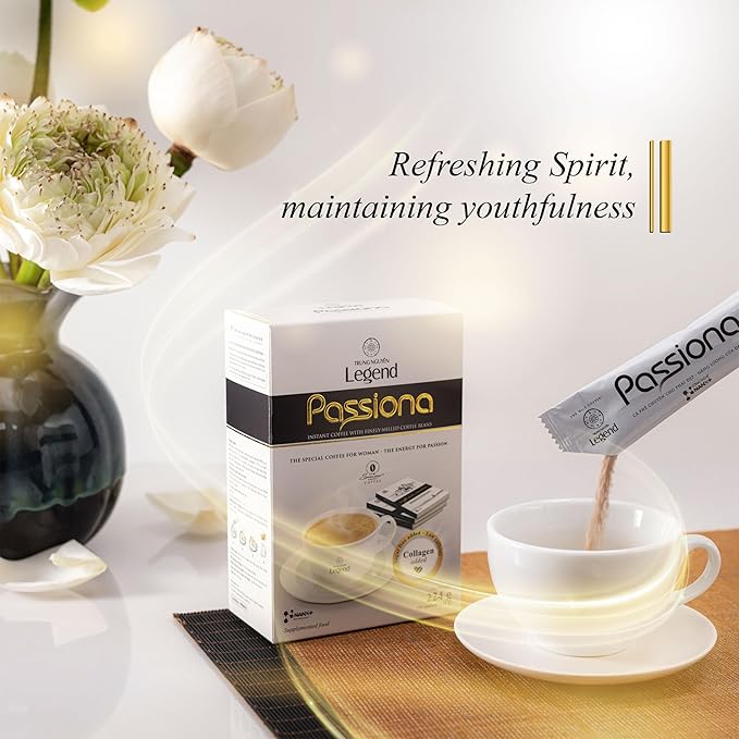 TRUNG NGUYEN LEGEND PASSIONA Premium Instant Coffee for Energy Boost by NANO+ Technology - Collagen