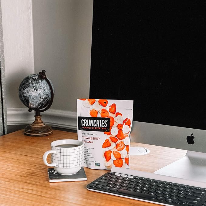 Crunchies Freeze-Dried Fruits, 100% All Natural Crispy Fruit, Non GMO and Kosher, Resealable Freeze