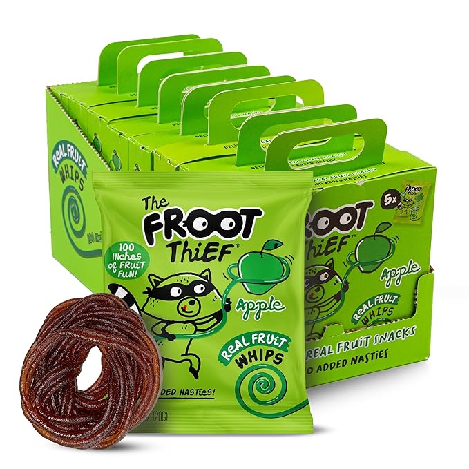 The FROOT Thief Real Fruit Snack Whips, Apple, Nut Free, Perfect for School Lunches and Snacks