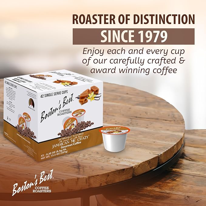 Boston’s Best - Jamaican Me Crazy Flavored Coffee, Delicious Gourmet Compatible with Keurig Coffee
