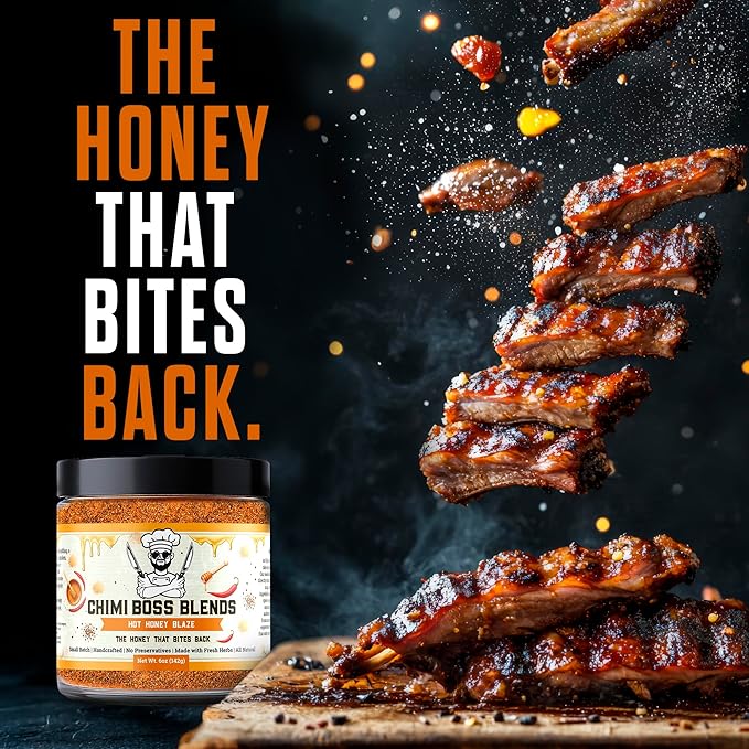 Chimi Boss Blends Hot Honey Seasoning, 6oz ??Sweet & Spicy Dry Rub for Grilling, Smoking & BBQ