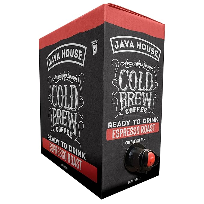Java House Cold Brew Coffee on Tap – Premium 100% Arabica Dark Roast – Smooth Espresso Flavor with