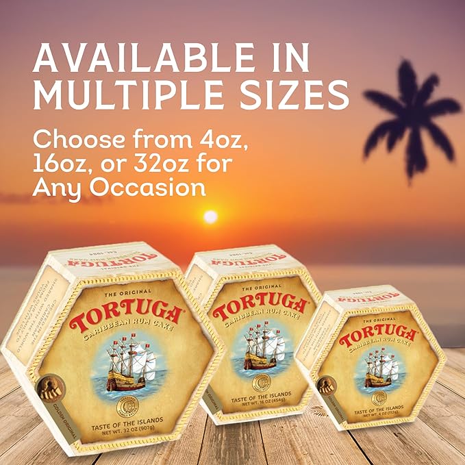Tortuga Caribbean Rum Cake Gift Set ??6 Pack of Classic Golden Original 4 oz ??Authentic Dessert
