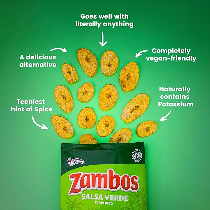 Zambos Plantain Chips Salsa Verde (Pack of 1)