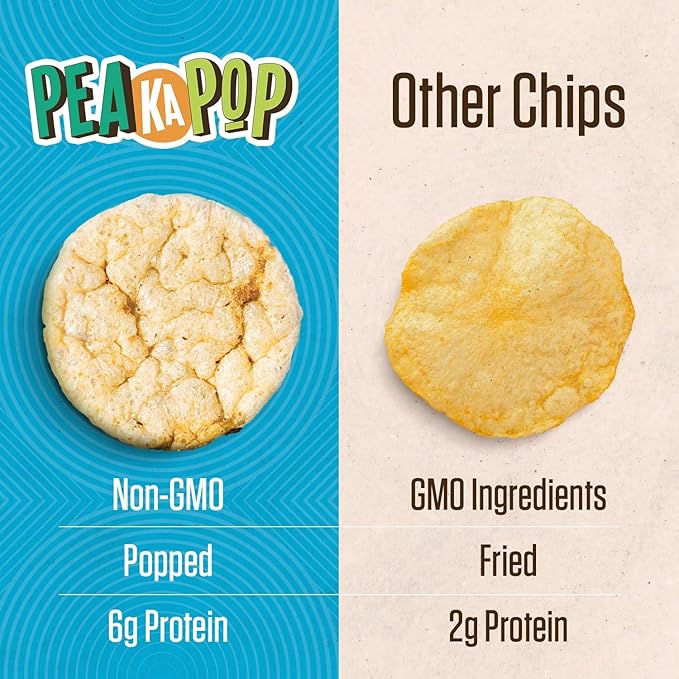 PeaKaPop Veggie Chips ??Plant-Based, Healthy Veggie Crisps with Pea, Lentil & Chickpea Protein